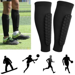 Honeycomb Compression Shin Guards for Soccer & Football