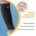 Copper Calf Compression Sleeves for Fitness Relief