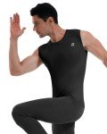 Men's Sleeveless Compression Workout Tank - Black