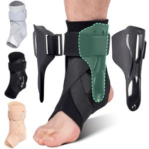 Adjustable Ankle Brace for Sprains and Support