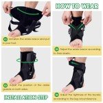 Adjustable Ankle Brace for Sprains and Support