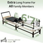 Foldable Pilates Reformer with Adjustable Heights