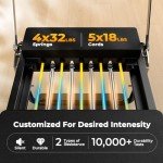 90" Foldable Pilates Reformer Machine for Home Gym