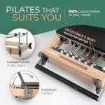 Foldable Wooden Pilates Reformer with Accessories