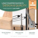 Foldable Wooden Pilates Reformer with Accessories