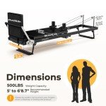 90" Foldable Pilates Reformer Machine for Home Gym