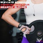 BEAST RAGE Fingerless Workout Gloves - Pink