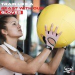 BEAST RAGE Fingerless Workout Gloves - Pink