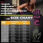 MOREOK Padded Fingerless Workout Gloves - Pink