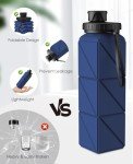 Collapsible BPA-Free Silicone Water Bottle - 20.6oz