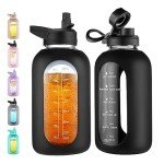 CIVAGO 64 oz Motivational Water Bottle with Straw