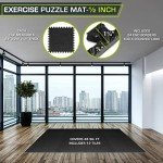ProsourceFit Interlocking Foam Exercise Mat - Black