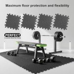 18-Piece Interlocking Gym Flooring Mats Set