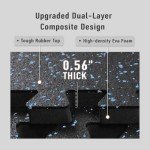 48 Sq Ft Interlocking Exercise Mats for Home Gym
