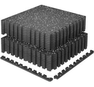 Extra-Thick Interlocking Gym Flooring Mats - 18 Pcs