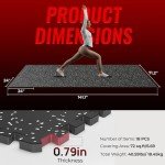 Extra-Thick Interlocking Gym Flooring Mats - 18 Pcs