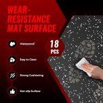 Extra-Thick Interlocking Gym Flooring Mats - 18 Pcs
