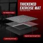 Extra-Thick Interlocking Gym Flooring Mats - 18 Pcs