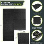 ProsourceFit Interlocking Foam Exercise Mat - Black