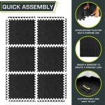 ProsourceFit Interlocking Foam Exercise Mat - Black