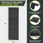 ProsourceFit Tri-Fold Thick Exercise Mat with Handles