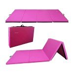 Extra Thick Folding Exercise Mat – Pink 4'x10