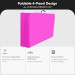 Extra Thick Folding Exercise Mat – Pink 4'x10