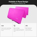 Extra Thick Folding Exercise Mat – Pink 4'x10