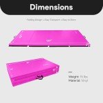Extra Thick Folding Exercise Mat – Pink 4'x10