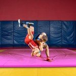 Extra Thick Folding Exercise Mat – Pink 4'x10