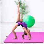 Extra Thick Folding Exercise Mat – Pink 4'x10
