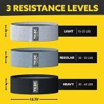 Gray Fabric Resistance Bands for Legs and Booty
