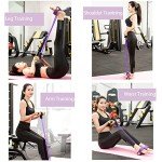 FateFan 6-Tube Elastic Resistance Bands for Fitness