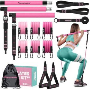 Multifunctional Pilates Bar Kit with Resistance Bands