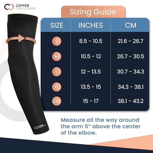 Copper Compression Full Arm Sleeve