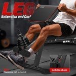 FLYBIRD Adjustable Foldable Weight Bench with Leg Extension