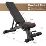 LINBOLUSA Heavy Duty Adjustable Weight Bench