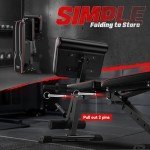 FLYBIRD Adjustable Foldable Weight Bench with Leg Extension