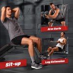 FLYBIRD Adjustable Foldable Weight Bench with Leg Extension