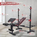 Maidoma 6-in-1 Olympic Weight Bench for Home Gym