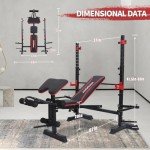 Maidoma 6-in-1 Olympic Weight Bench for Home Gym