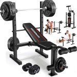 Versatile Weight Bench with Squat Rack and Leg Extension