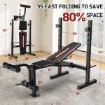 Versatile Weight Bench with Squat Rack and Leg Extension