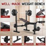 Versatile Weight Bench with Squat Rack and Leg Extension