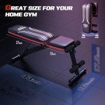 FLYBIRD Adjustable Folding Weight Bench for Home Gym