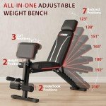 Adjustable Foldable Weight Bench for Home Gym