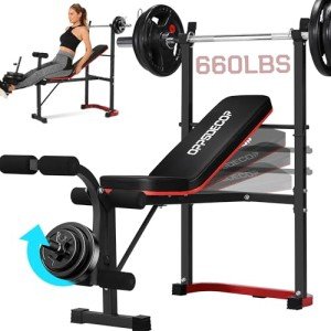 Adjustable Weight Bench Set with Leg Extension & Curl
