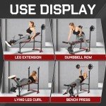 Adjustable Weight Bench Set with Leg Extension & Curl