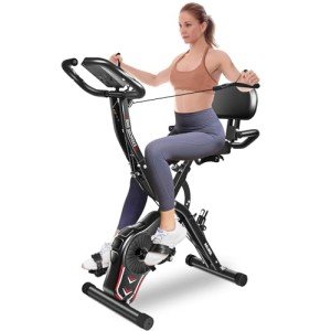 KALWOL 5-in-1 Folding Exercise Bike with Resistance