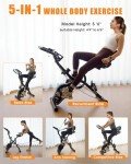KALWOL 5-in-1 Folding Exercise Bike with Resistance